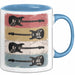 Gitarre Musik Retro Musiker Gitarrist Tasse Geschenk Lustige Geschenkidee Spruch Blau Trendation