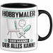 Hobbymaler Tasse Geschenk für Hobbymaler Der Mann Der Alles Kann Geschenkidee zum Geburtstag Schwarz Trendation