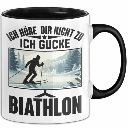 Biathlon Tasse Geschenk Wintersport Geschenke Ich Höre Dir Nicht Zu Ich Gucke Biathlon Trendation