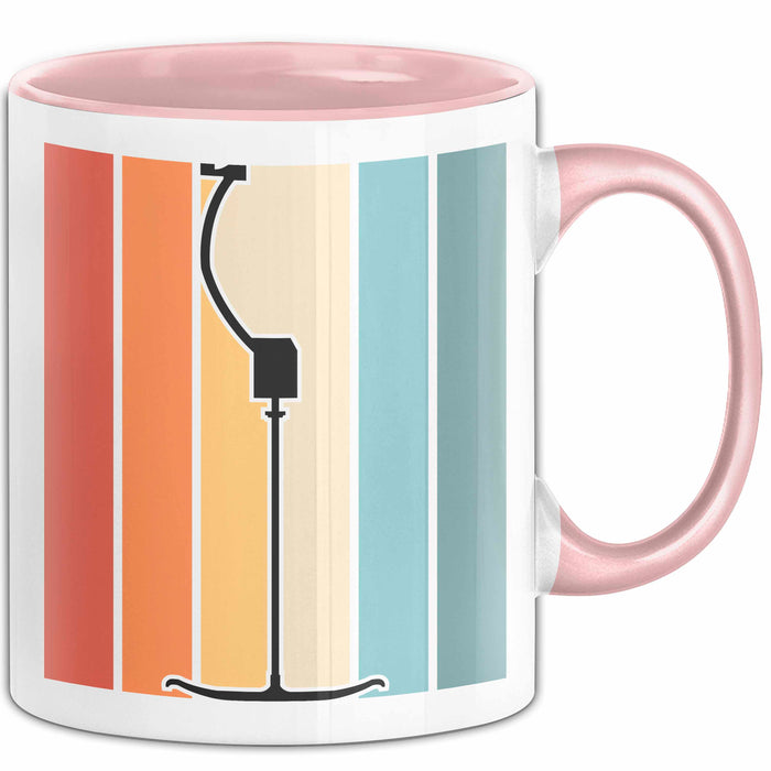 Ski Tasse Geschenk Grafik Skilift Becher Rosa Trendation