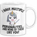 Humor Tasse Geschenk Ich Habe Mehrere Personalitäten Und Keine Mag Dich Einhorn Kaffee-Becher Weiß Trendation