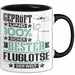 Fluglotse Geschenk Lustiger Spruch für Fluglotse Geschenkidee Bester Fluglotse Der Welt Schwarz Trendation