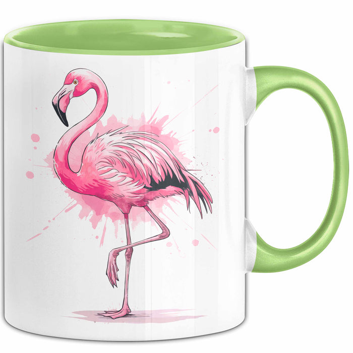 Flamingo Tier Tasse Geschenk Lustige Geschenkidee Spruch Grün Trendation