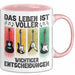 Gitarre Rockmusiker Tasse Geschenk Lustige Geschenkidee Wichtige Entscheidungen Rosa Trendation