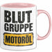 Auto Kfz Mechaniker Tasse Geschenk Lustige Geschenkidee Spruch Blutgruppe Motoröl Rosa Trendation