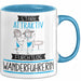 Wanderführerin Tasse Geschenk Becher Stark Attraktiv Furchtlos Wanderführerin Lustige Geschenkidee Blau Trendation