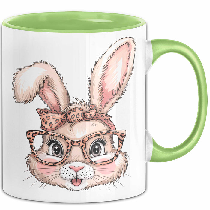 Kaninchen Hase Tierliebhaber Tasse Geschenk Lustige Geschenkidee Spruch Grün Trendation