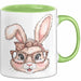 Kaninchen Hase Tierliebhaber Tasse Geschenk Lustige Geschenkidee Spruch Grün Trendation