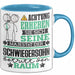 Schwiegersohn Geschenk Tasse Lustiger Spruch Erheben Sie Sich Der Schwiegersohn Betritt den Raum Blau Trendation