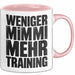 Fußballtrainer Fußballteam Tasse Geschenk Lustige Geschenkidee Spruch Weniger Mimimi Mehr Training Rosa Trendation