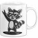 Waschbär Tierliebhaber Rockmusik Tasse Geschenk Lustige Geschenkidee Spruch Weiß Trendation