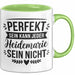 Heidemarie Tasse Geschenk Perfekt Sein Kann Jeder Geschenkidee Geburtstag Grün Trendation