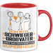 Schwiegergroßvater Geschenk Tasse Ich Bin Schwiegergroßvater Aber Sag Doch Einfach Superheld Lustige Geschenkdiee für Schwiegergroßvater Kaffee-Becher Rot Trendation