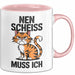 Sarkastische Katzen Tasse Geschenk Lustige Geschenkidee Spruch Nen Scheiss Muss Ich Rosa Trendation