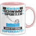 Schwimmsportler Tasse Geschenk für Schwimmsportler Geburtstag Lustiger Spruch Kaffee-Becher Was Ist Deine Superkraft Rosa Trendation