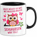Eule Tierliebhaber Tasse Geschenk Lustige Geschenkidee Spruch Heute Möchte Ich Was Mit Menschen Machen Schuhubsen Wäre Toll Schwarz Trendation