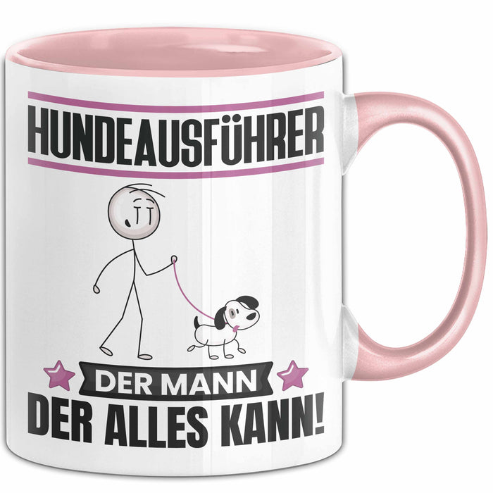 Hundeausführer Tasse Geschenk für Hundeausführer Der Mann Der Alles Kann Geschenkidee zum Geburtstag Rosa Trendation