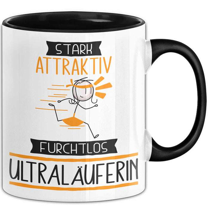 Ultraläuferin Tasse Geschenk Becher Stark Attraktiv Furchtlos Ultraläuferin Lustige Geschenkidee Trendation