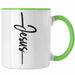 Jesus Christus Tasse Bibel Geschenk Kreuz Glauben Kirche Christliche Geschenkidee Grün Trendation