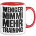 Fußballtrainer Fußballteam Tasse Geschenk Lustige Geschenkidee Spruch Weniger Mimimi Mehr Training Rot Trendation