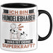 Hundeliebhaber Tasse Geschenk für Hundeliebhaber Geburtstag Lustiger Spruch Kaffee-Becher Was Ist Deine Superkraft Schwarz Trendation