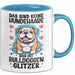 Bulldoggen-Besitzer Tasse Geschenk Das Sind Keine Hundehaare Das Ist Bulldoggen Glitzer Becher Blau Trendation