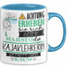 Kajaklehrerin Tasse Geschenk Lustiger Spruch Bitte Erheben Sie Sich Seine Majestät Die Kajaklehrerin Betritt Den Raum Blau Trendation
