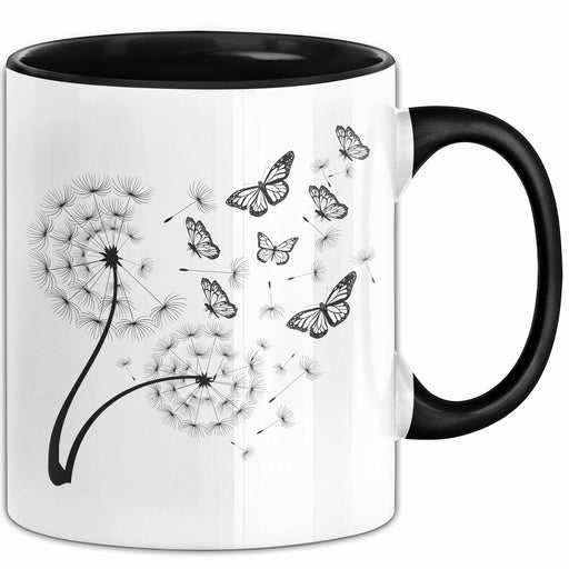 Schmetterling Tasse Grafik Geschenkidee Pusteblume Trendation