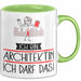 Geschenk für Architektin Tasse Lustige Geschenkidee Geburtstag Ich Bin Architektin Ich Darf Das Grün Trendation