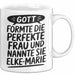 Elke-Marie Tasse Geschenk Gott Formte Die Perfekte Frau Elke-Marie Geschenkidee Weiß Trendation