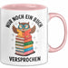Buchleser Eule Lesen Tasse Geschenk Lustige Geschenkidee Spruch Nur Noch Ein Buch Versprochen Rosa Trendation