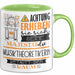Musiktheoretikerin Tasse Geschenk Lustiger Spruch Bitte Erheben Sie Sich Seine Majestät Die Musiktheoretikerin Betritt Den Raum Grün Trendation