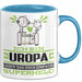 Uropa Geschenk Tasse Ich Bin Uropa Aber Sag Doch Einfach Superheld Lustige Geschenkdiee für Uropa Kaffee-Becher Blau Trendation