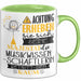 Musikwissenschaftlerin Tasse Geschenk Lustiger Spruch Bitte Erheben Sie Sich Seine Majestät Die Musikwissenschaftlerin Betritt Den Raum Grün Trendation