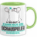 Schauspieler Geschenk Tasse So Gut Kann Nur Ein Schauspieler Aussehen Geschenkidee Kaffee-Becher Grün Trendation