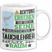 Tauchlehrer Geschenk Tasse Lustiger Spruch Erheben Sie Sich Der Tauchlehrer Betritt den Raum Weiß Trendation
