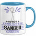 Sänger Geschenk Tasse So Gut Kann Nur Ein Sänger Aussehen Geschenkidee Kaffee-Becher Blau Trendation