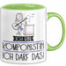 Geschenk für Komponistin Tasse Lustige Geschenkidee Geburtstag Ich Bin Komponistin Ich Darf Das Grün Trendation