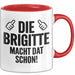 Brigitte Tasse Geschenk Die Brigitte Macht Dat Schon Geschenkidee Becher mit Name Rot Trendation