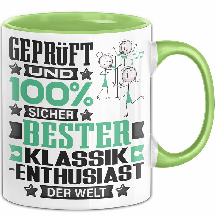 Klassik-Enthusiast Geschenk Lustiger Spruch für Klassik-Enthusiast Geschenkidee Bester Klassik-Enthusiast Der Welt Grün Trendation