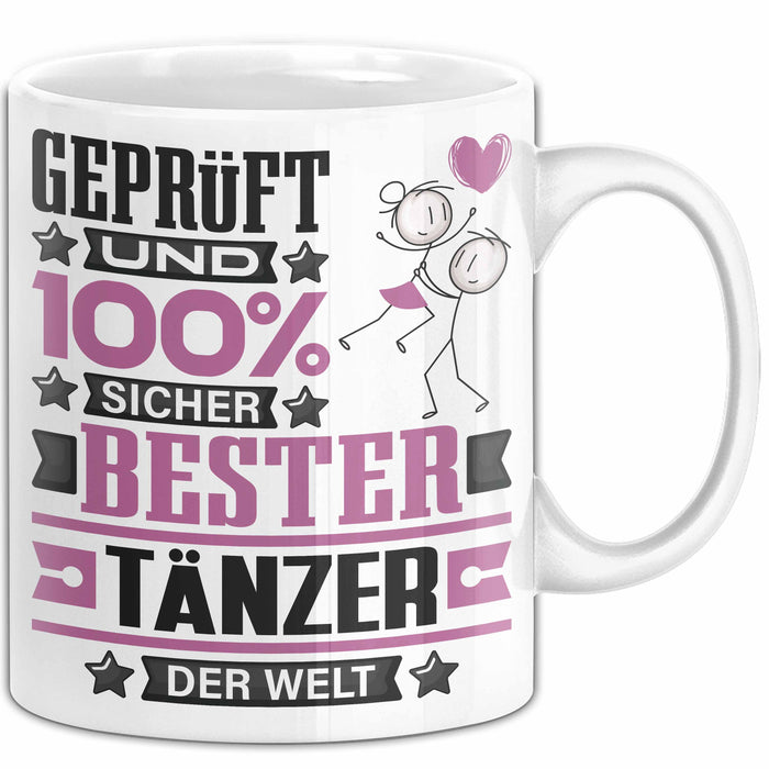 Tänzer Geschenk Lustiger Spruch für Tänzer Geschenkidee Bester Tänzer Der Welt Weiß Trendation