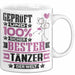 Tänzer Geschenk Lustiger Spruch für Tänzer Geschenkidee Bester Tänzer Der Welt Weiß Trendation