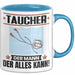 Taucher Tasse Geschenk für Taucher Der Mann Der Alles Kann Geschenkidee zum Geburtstag Blau Trendation
