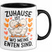 Ente Tier Tasse Geschenk Lustige Geschenkidee Spruch Zuhause Ist Wo Meine Enten Sind Schwarz Trendation
