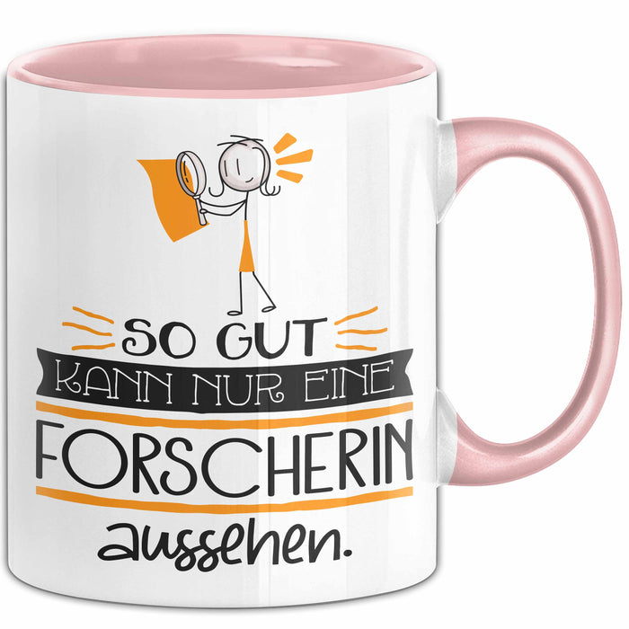 Forscherin Geschenk Tasse So Gut Kann Nur Eine Forscherin Aussehen Geschenkidee Geburtstag Weihnachten Lustig Rosa Trendation