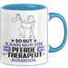 Pferdetherapeut Geschenk Tasse So Gut Kann Nur Ein Pferdetherapeut Aussehen Geschenkidee Kaffee-Becher Blau Trendation