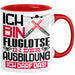 Fluglotse Ausbildung Tasse Geschenk Ich Bin Fluglotse In Der Ausbildung Ich Darf Das Geschenkidee Spruch Rot Trendation