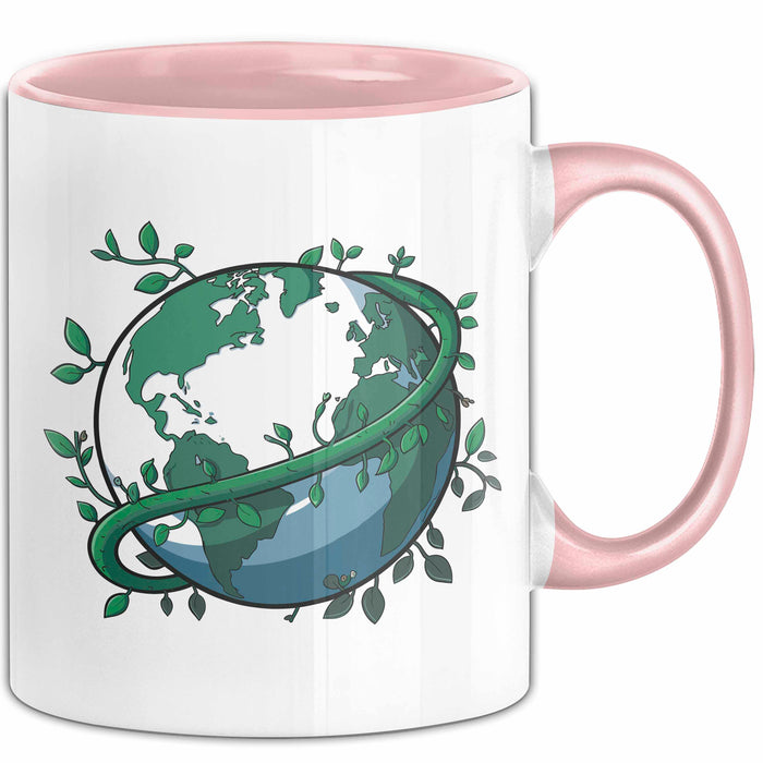 Öko Krieger Tasse Geschenkidee für Grünen Planeten Rosa Trendation