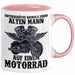 Motorradfahrer Geschenk Tasse Kaffee-Becher Motorrad Spruch Unterschätze Niemals Einen Alten Mann Auf Einem Motorrad Spruch Männer Rosa Trendation