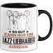 Jazz-Liebhaber Geschenk Tasse So Gut Kann Nur Ein Jazz-Liebhaber Aussehen Geschenkidee Kaffee-Becher Schwarz Trendation